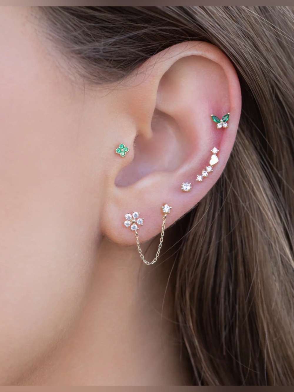 Earrings for double piercings